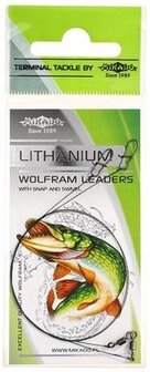 Wolfram Lithanium Lure Trace, light.  25cm 0,07mm; 2.5 kg  2 stuks                   op=op