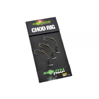 Korda Chod Rig, short, 15 lb, barbed, haak 10