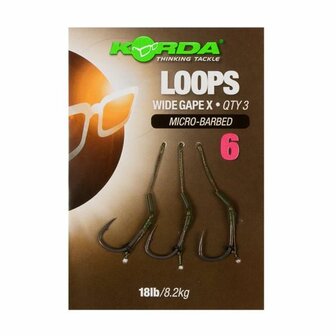 Korda Loops Gape X, micro barbed, #6