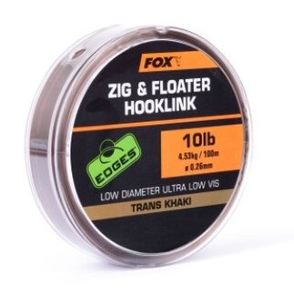 zig en floater hooklink, fox, 100m, 9 lb  (0.234mm), 4 kg