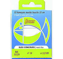 Sensas Blue concours 20cm match onderlijnen, #16 op 0.10mm     10 st   aanbieding op=op