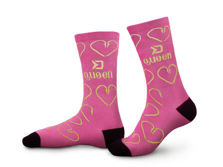 roze Queen 4 love sokken, 1 maat 38-41, nu 2 euro korting