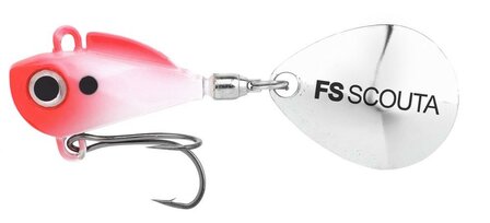 Freestyle scouta jig spinner, uv red head, 10gr