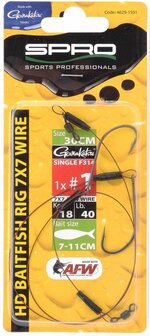 Spro Heavy Duty Baitfish Rig 7x7 wire, 30 cm, #1, 18 kg 