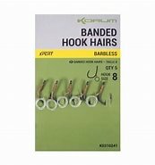 Banded Hook Hairs, zonder weerhaak, 5 st