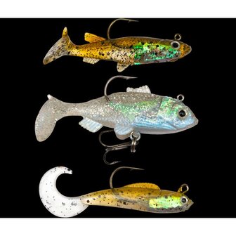 Zebco imitatie Perch Lure Pack, Natural,6 cm, 3st in verpakking, 