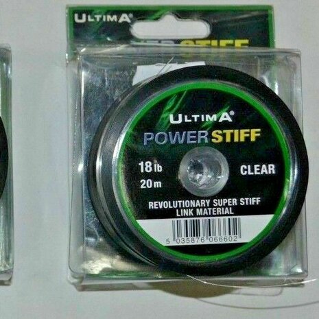 Ultima Power Stiff,Superstiff link material, 18 lb 20 m, clear