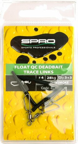 Spro float qc deadbait trace links, 3+ 3 per verpakking